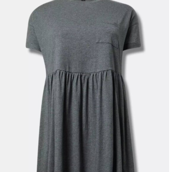 NEW - Torrid Heather Charcoal Oversized Lounge Dress - Size 3X (22/24) - Picture 2 of 4